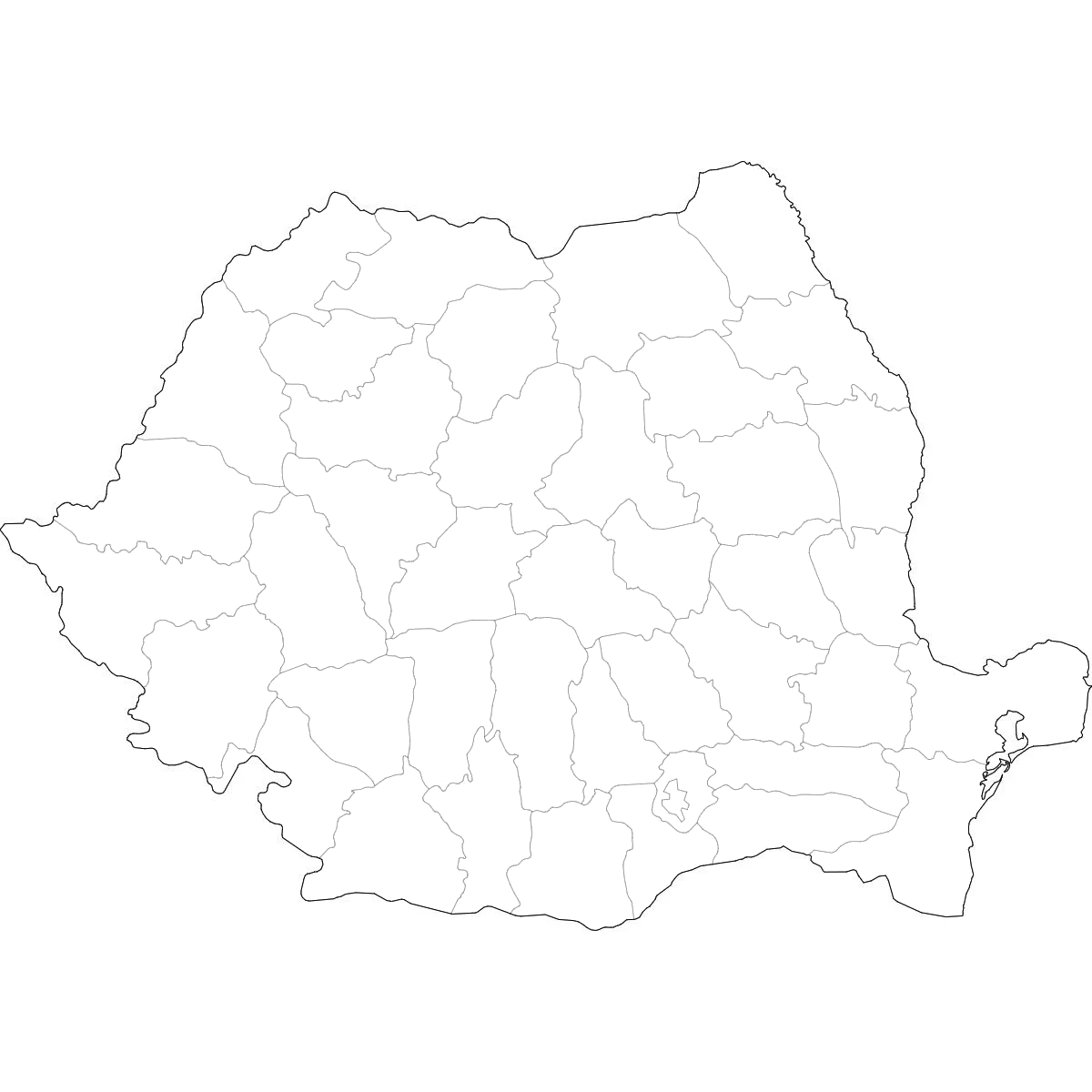 Harta polenului în România pe județe